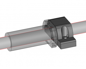 X-axis ball nut block